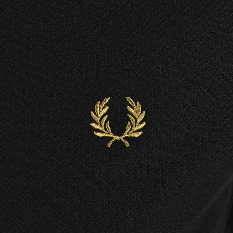 Image number 3 for Fred Perry Tipped Pique T Shirt Black