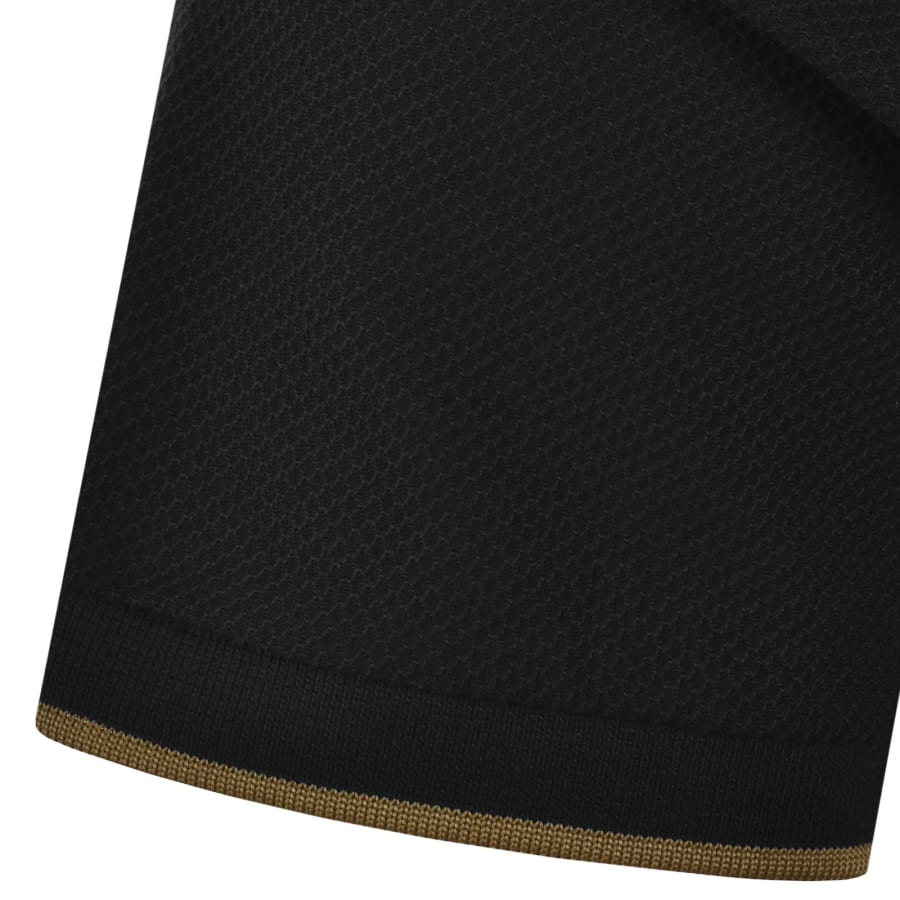 Image number 4 for Fred Perry Tipped Pique T Shirt Black