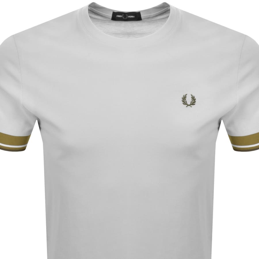 Image number 2 for Fred Perry Twin Tipped Cuff T Shirt Slate Grey