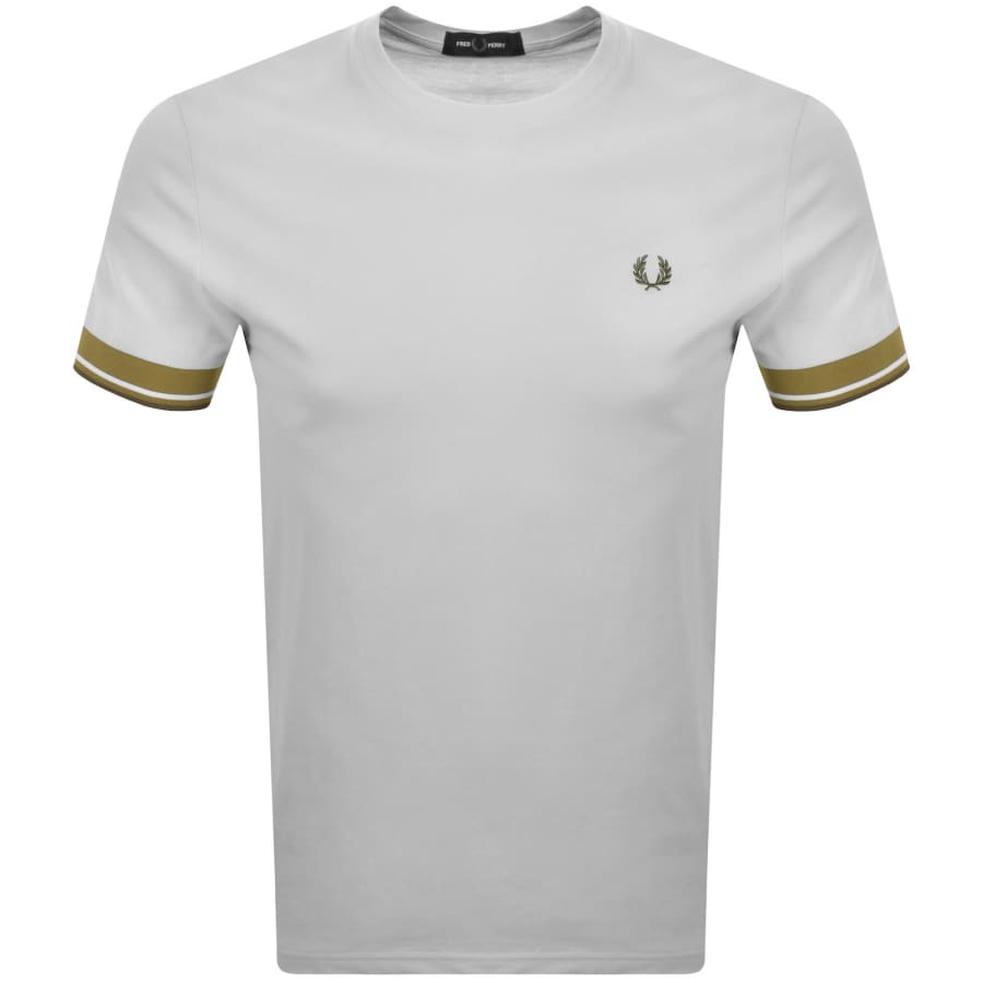 Image number 1 for Fred Perry Twin Tipped Cuff T Shirt Slate Grey