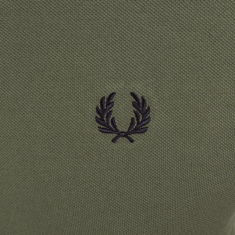 Image number 3 for Fred Perry Tipped Cuff T Shirt Green