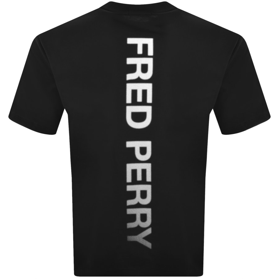 Image number 5 for Fred Perry Digital Print T Shirt Black