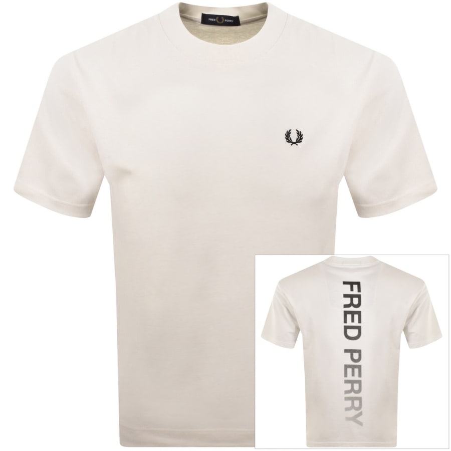 Image number 1 for Fred Perry Digital Print T Shirt Snow White