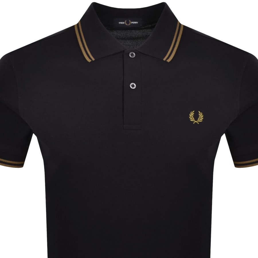 Image number 2 for Fred Perry Twin Tipped Polo T Shirt Navy