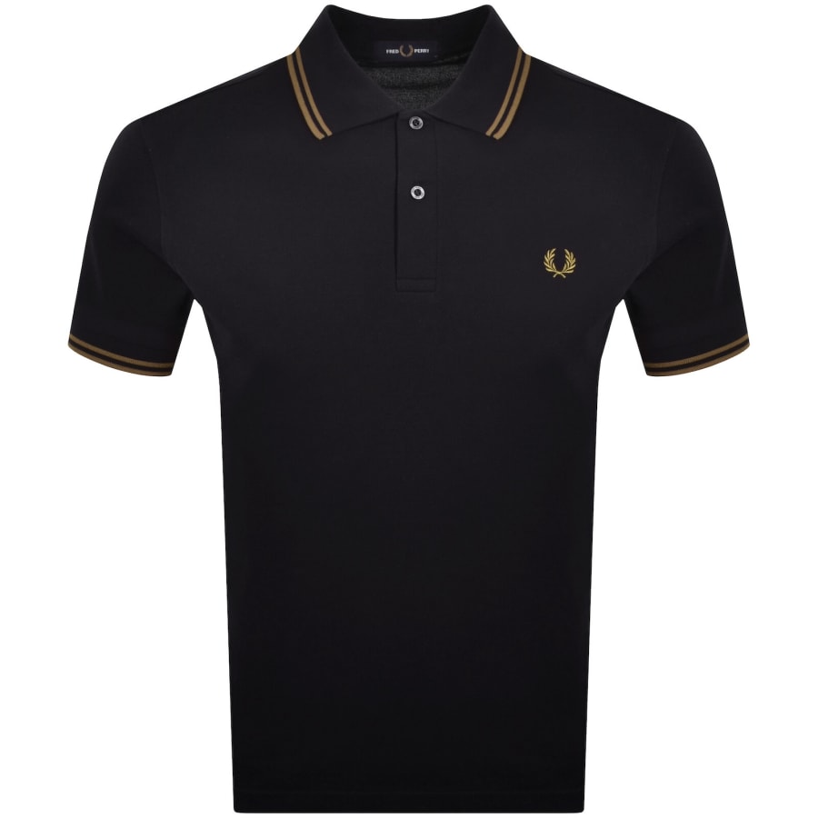 Image number 1 for Fred Perry Twin Tipped Polo T Shirt Navy