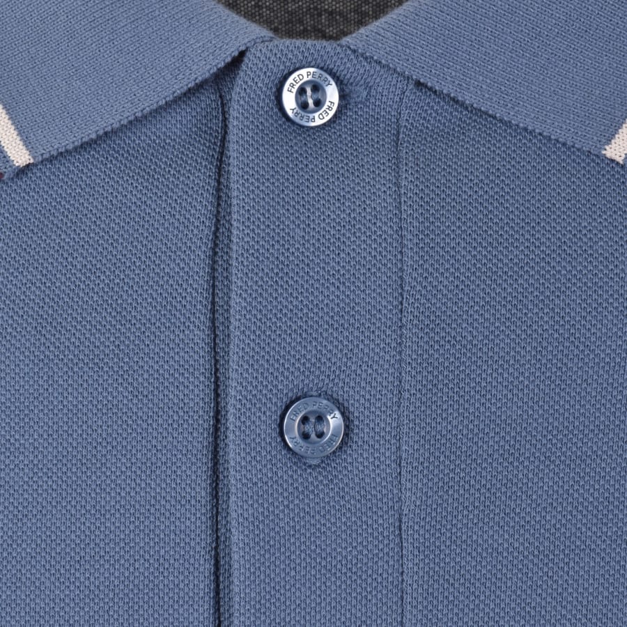 Image number 4 for Fred Perry Twin Tipped Polo T Shirt Ace Blue