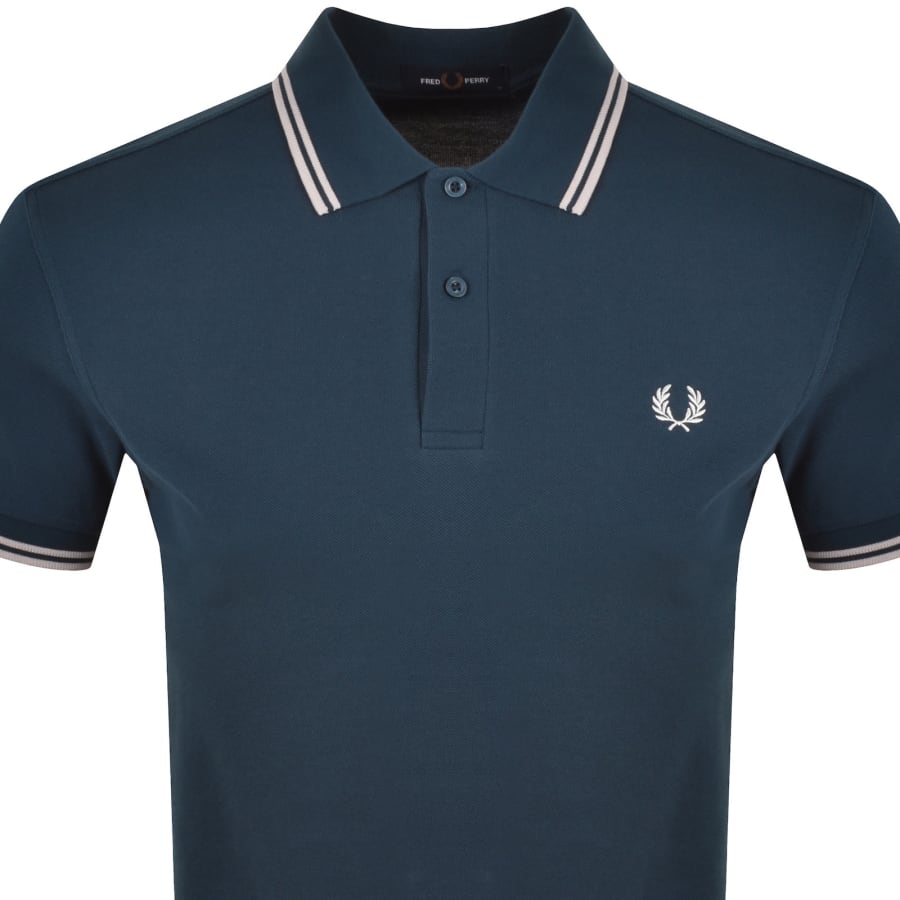 Image number 2 for Fred Perry Twin Tipped Polo T Shirt Mod Blue