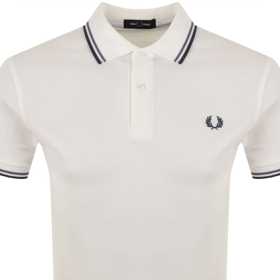 Image number 2 for Fred Perry Twin Tipped Polo T Shirt White