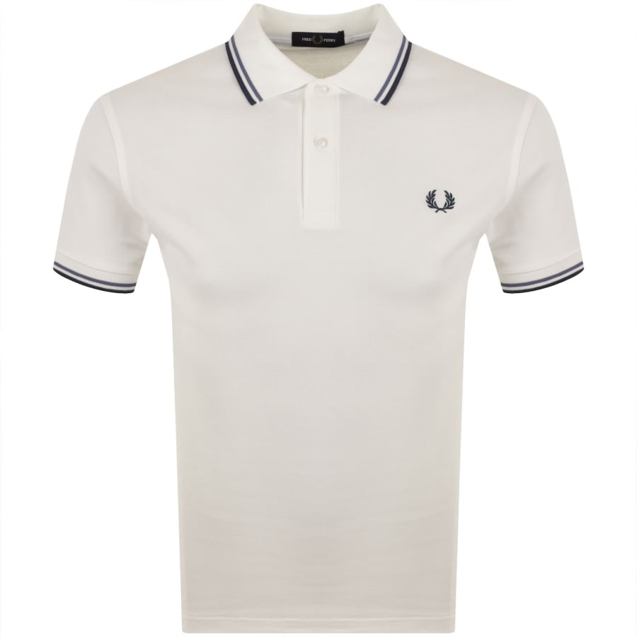 Image number 1 for Fred Perry Twin Tipped Polo T Shirt White