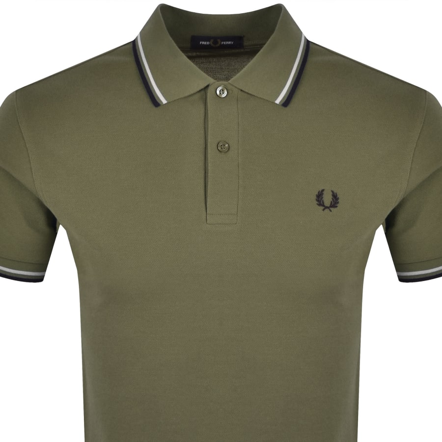 Image number 2 for Fred Perry Twin Tipped Polo T Shirt Green