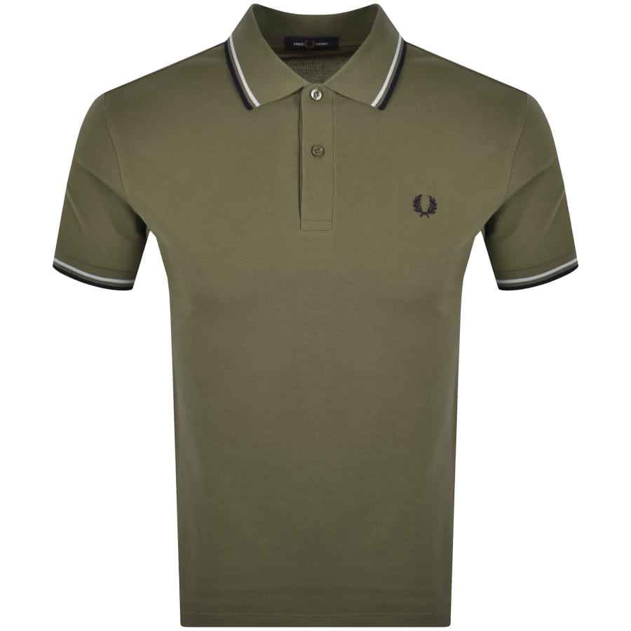 Image number 1 for Fred Perry Twin Tipped Polo T Shirt Green