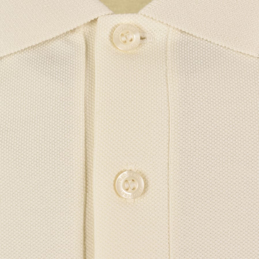 Image number 4 for Fred Perry Twin Tipped Polo T Shirt Cream
