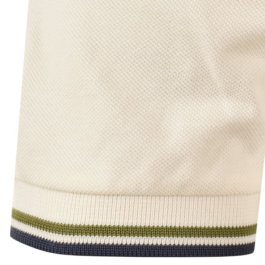 Image number 5 for Fred Perry Twin Tipped Polo T Shirt Cream