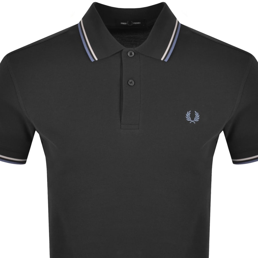 Image number 2 for Fred Perry Twin Tipped Polo T Shirt Grey