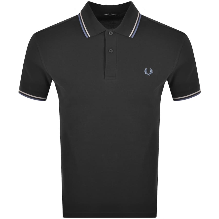 Image number 1 for Fred Perry Twin Tipped Polo T Shirt Grey