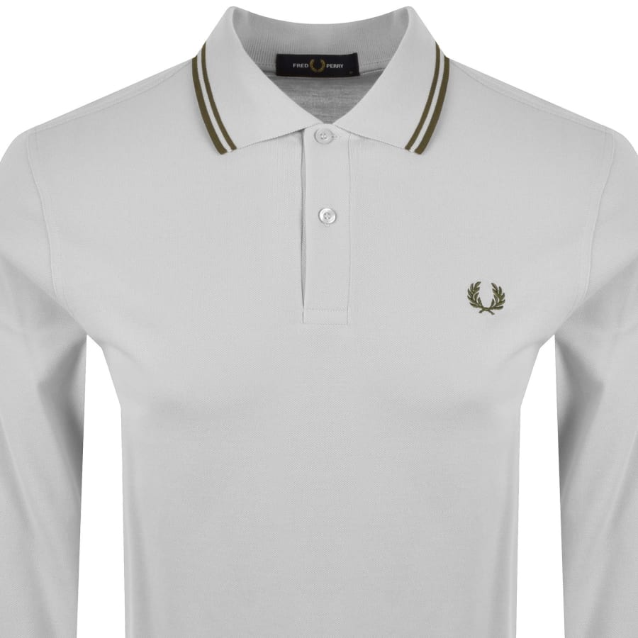 Image number 2 for Fred Perry Twin Tipped Polo T Shirt Grey