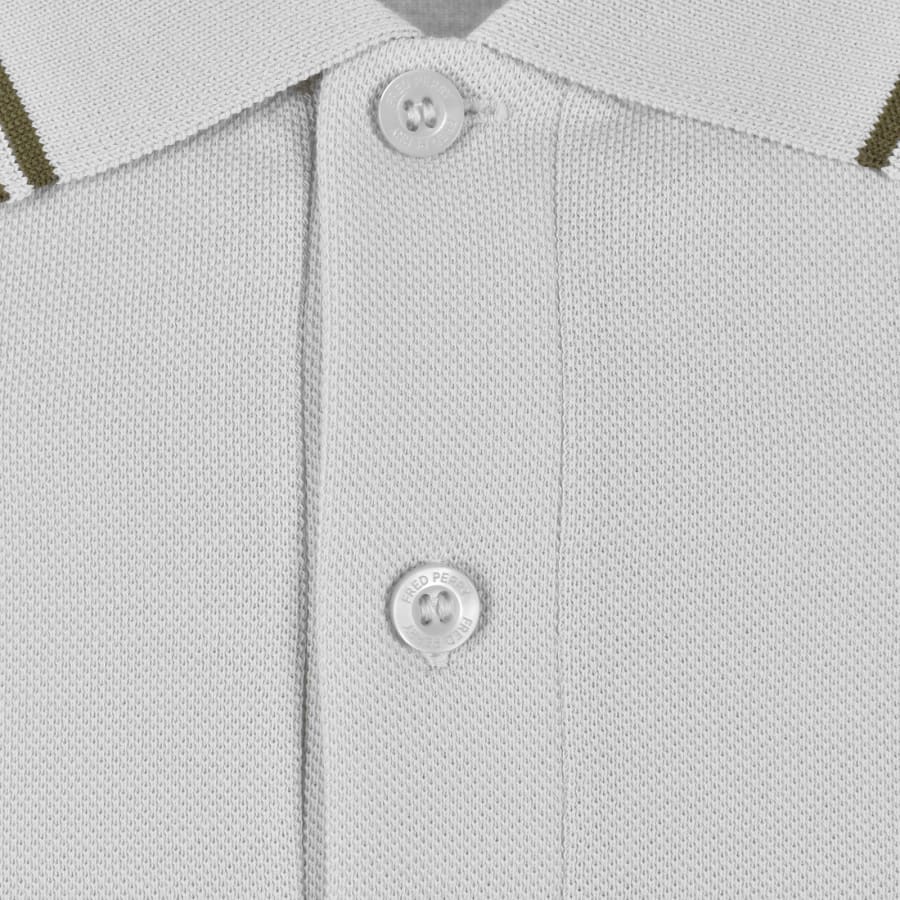 Image number 4 for Fred Perry Twin Tipped Polo T Shirt Grey