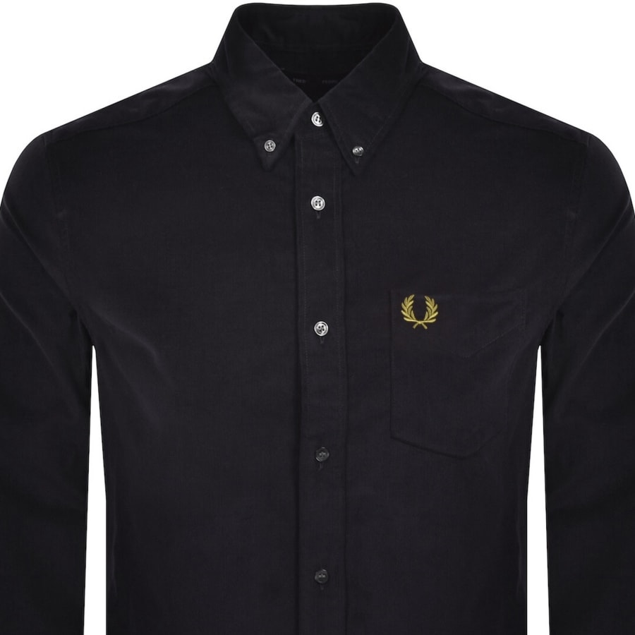 Image number 2 for Fred Perry Needle Corduroy Shirt Navy