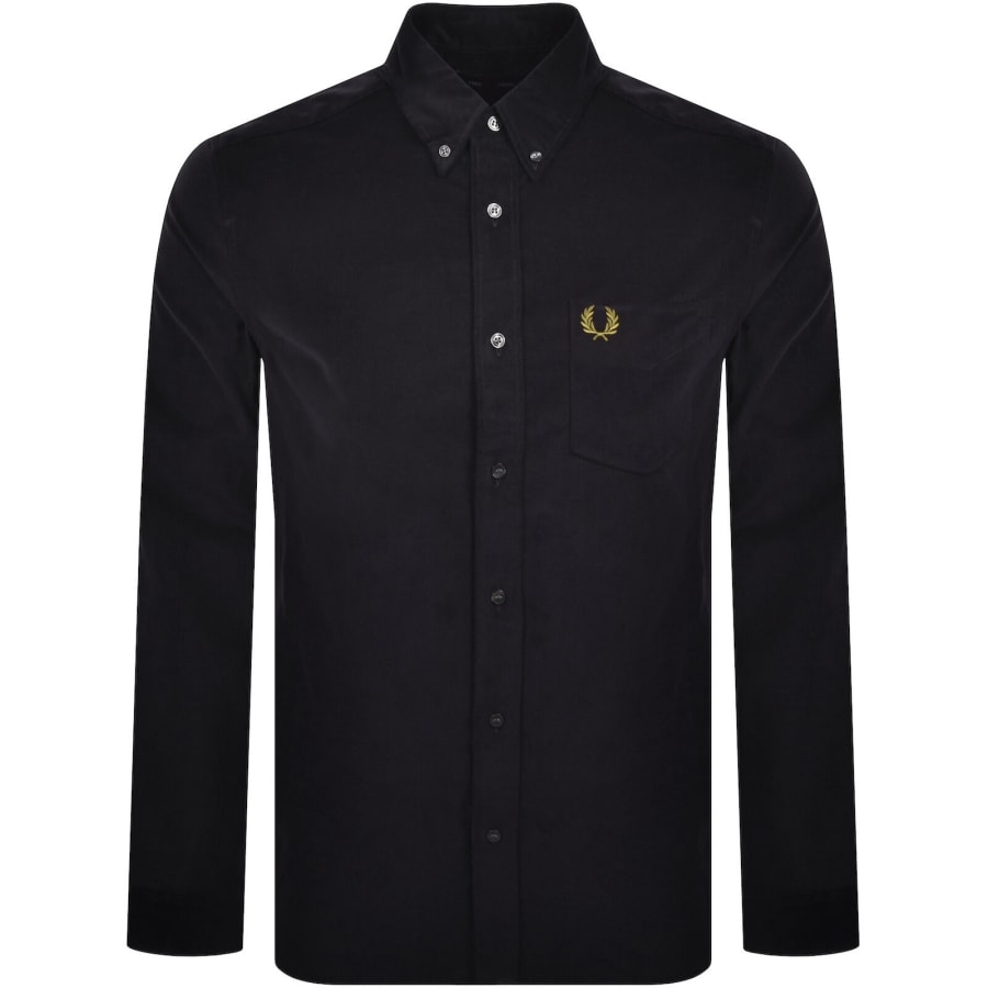 Image number 1 for Fred Perry Needle Corduroy Shirt Navy
