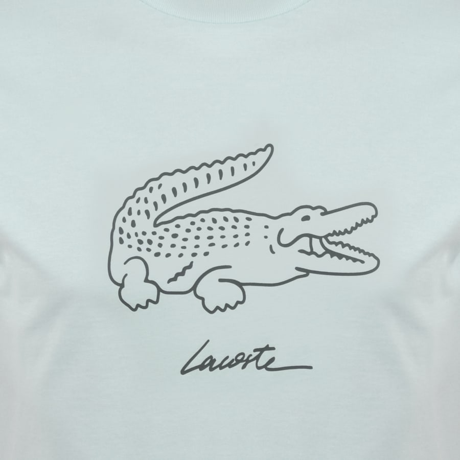 Image number 3 for Lacoste Loungewear Crew Neck T Shirt Seafoam Green