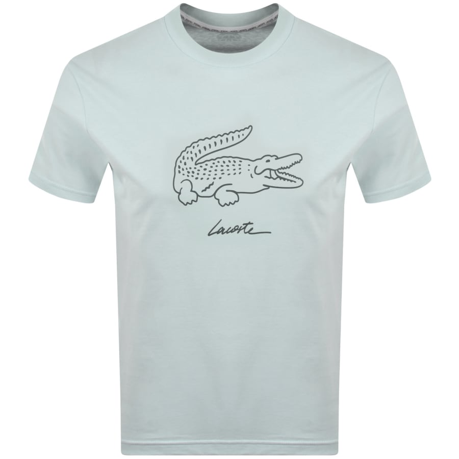 Image number 1 for Lacoste Loungewear Crew Neck T Shirt Seafoam Green
