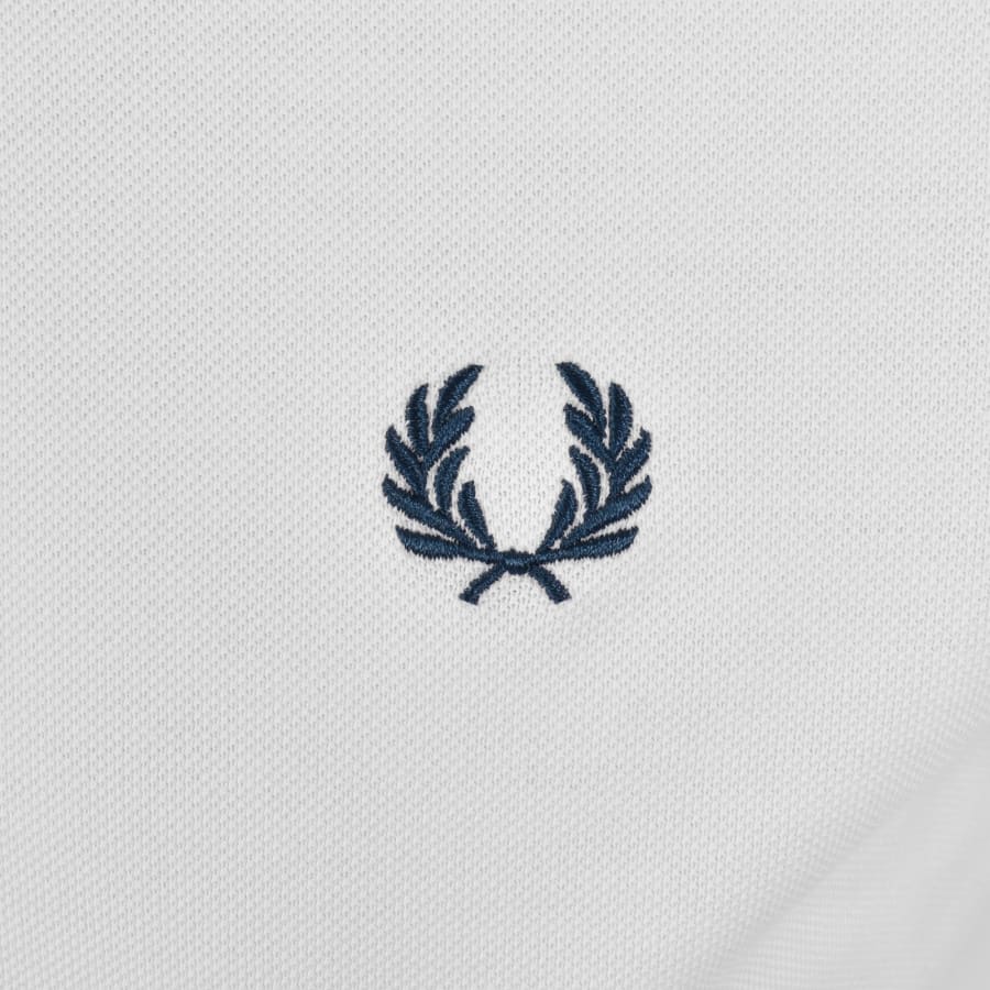 Image number 3 for Fred Perry Abstract Tipped Polo T Shirt White