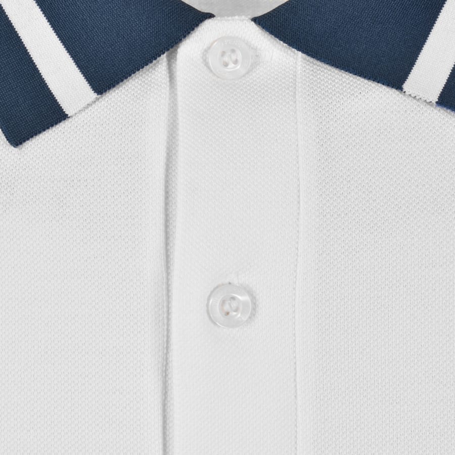 Image number 4 for Fred Perry Abstract Tipped Polo T Shirt White