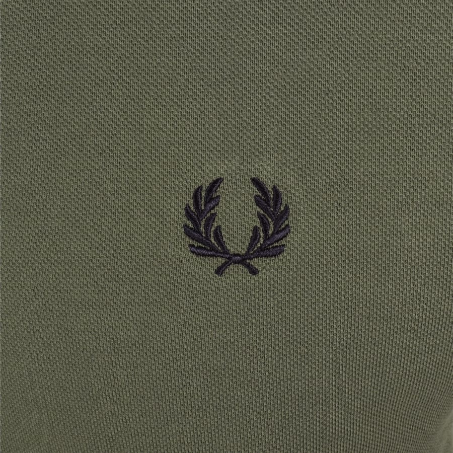 Image number 3 for Fred Perry Abstract Tipped Polo T Shirt Green