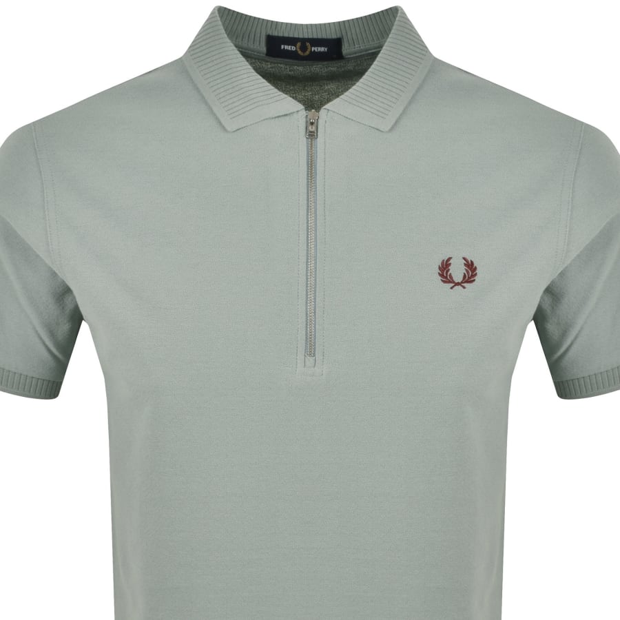 Image number 2 for Fred Perry Crepe Pique Polo T Shirt Blue