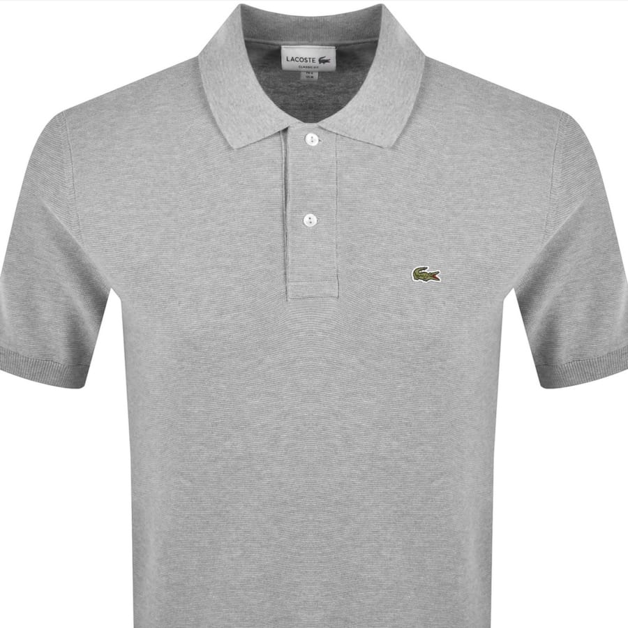 Image number 2 for Lacoste Knit Polo T Shirt Grey