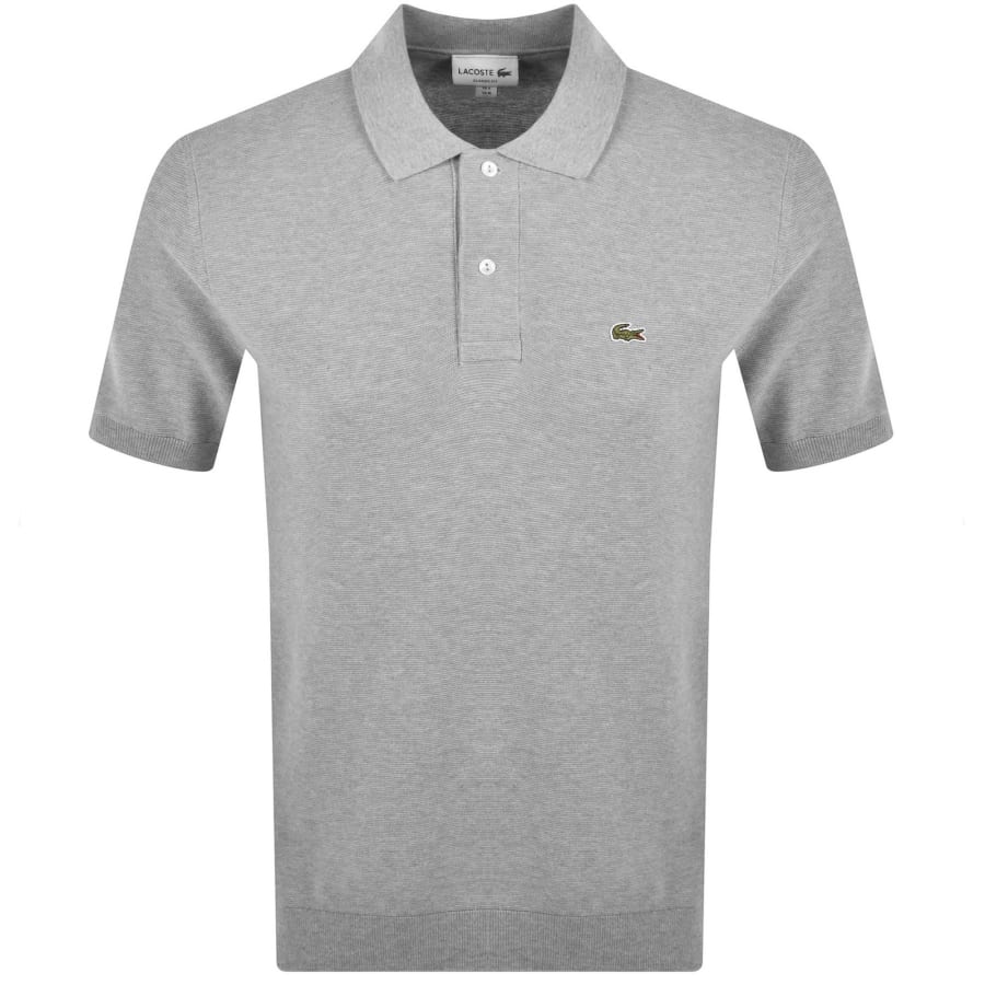 Image number 1 for Lacoste Knit Polo T Shirt Grey