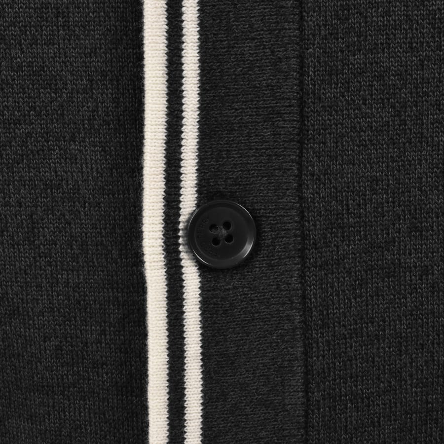Image number 4 for Fred Perry Classic Knit Cardigan Grey