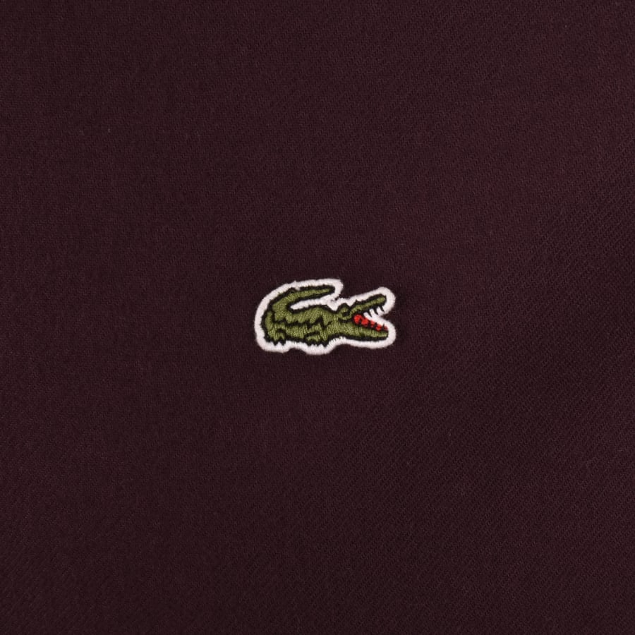 Image number 3 for Lacoste Woven Long Sleeved Shirt Red