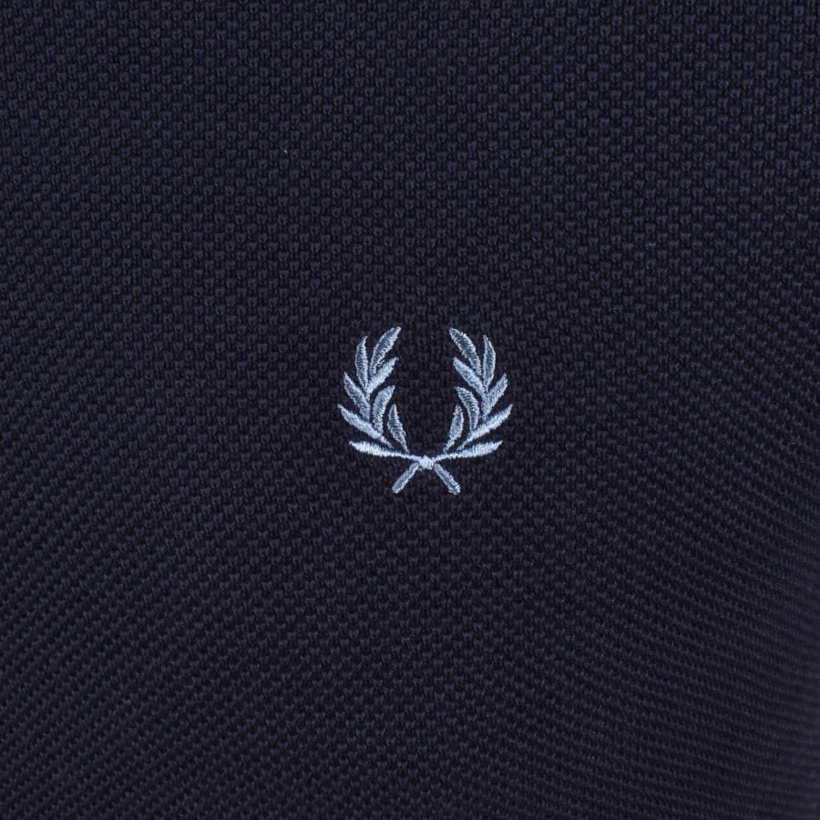 Image number 3 for Fred Perry Pique Stitch Jumper Navy