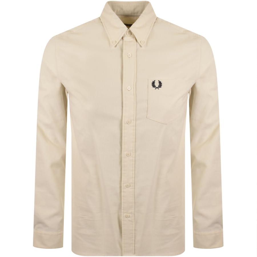 Image number 1 for Fred Perry Needle Corduroy Shirt Cream