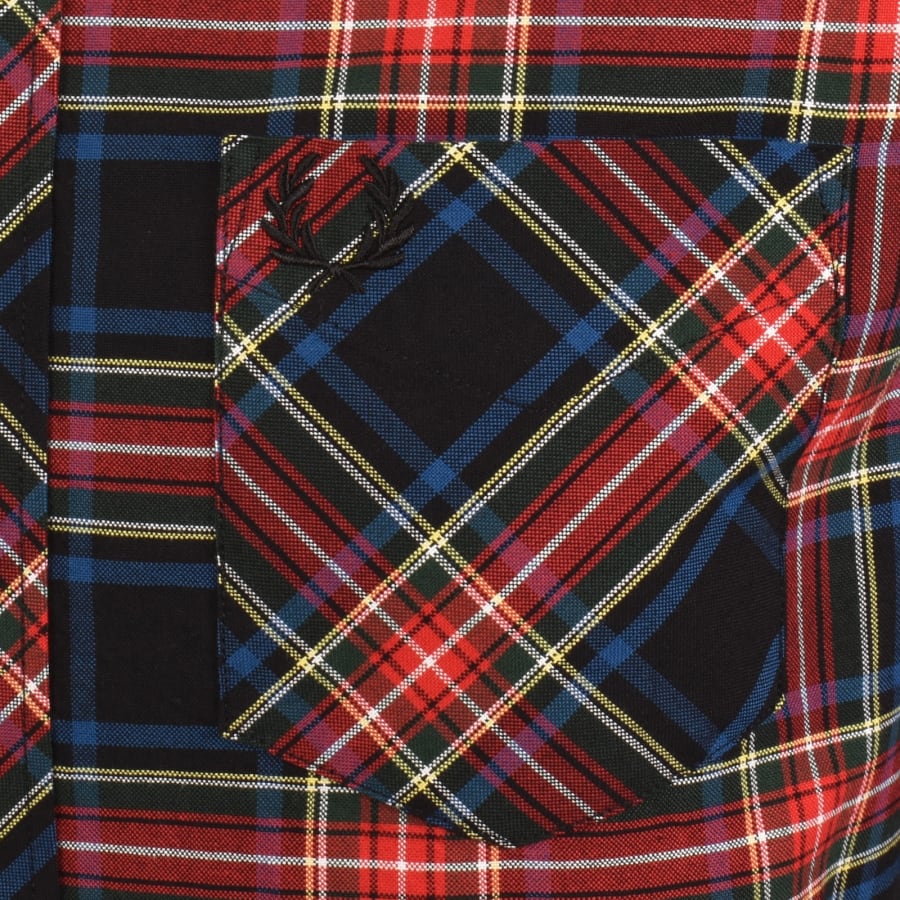 Image number 3 for Fred Perry Stewart Tartan Shirt Black