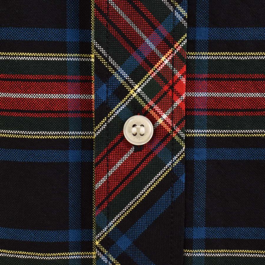 Image number 4 for Fred Perry Stewart Tartan Shirt Black