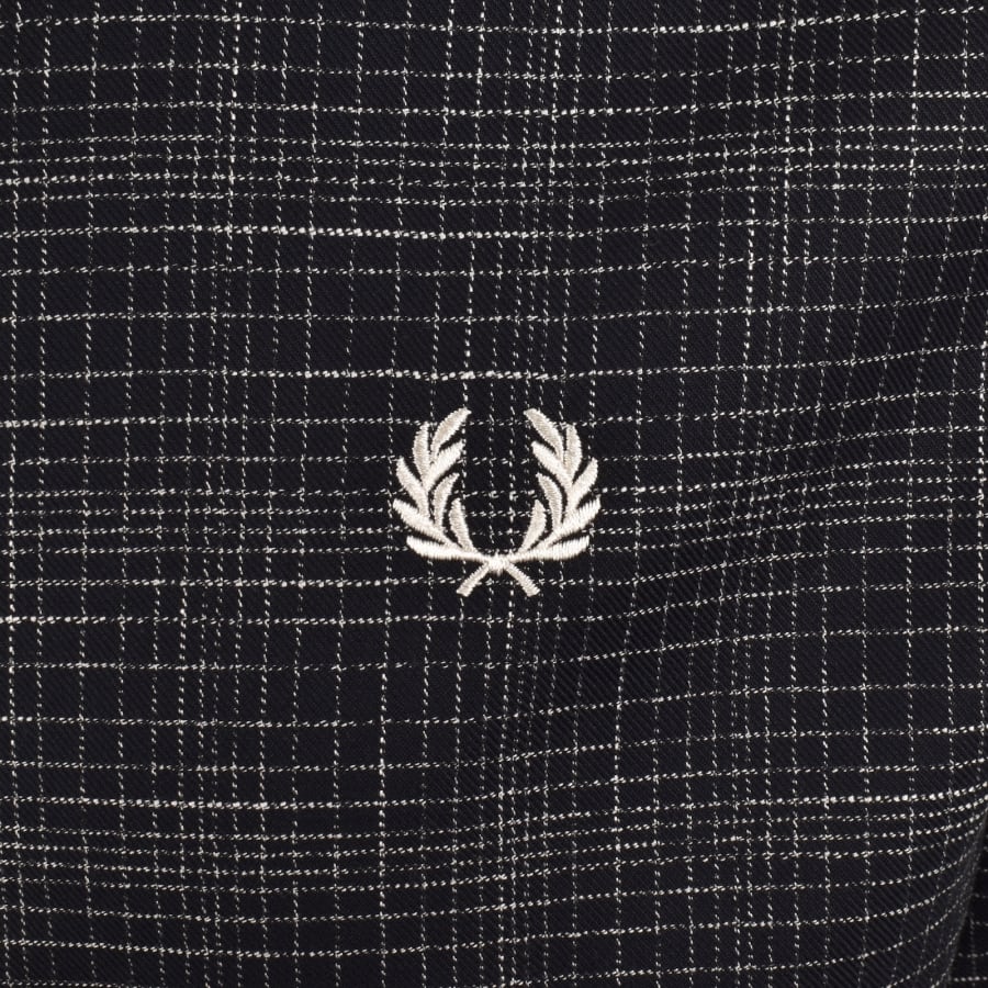 Image number 3 for Fred Perry Tennis Net Slub Shirt Navy