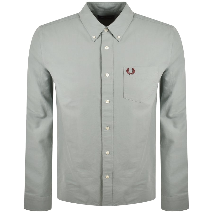 Image number 1 for Fred Perry Oxford Shirt Silver Blue