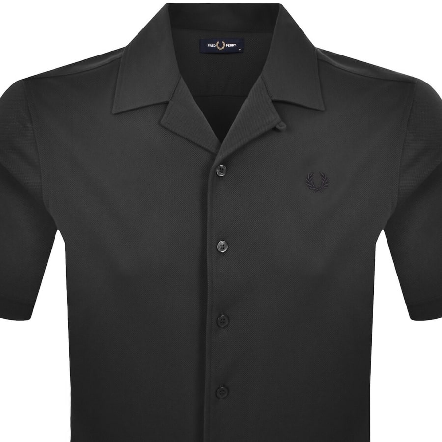Image number 2 for Fred Perry Revere Coller Shirt Anchor Grey