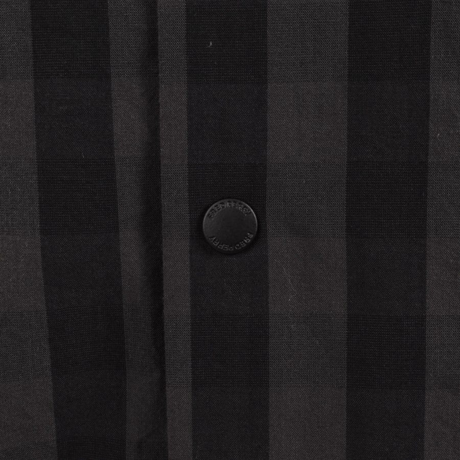 Image number 4 for Fred Perry Gingham Overshirt Black