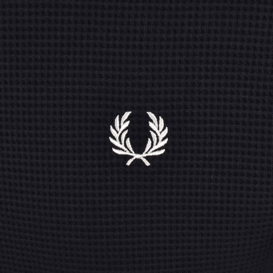 Image number 3 for Fred Perry Waffle T Shirt Navy