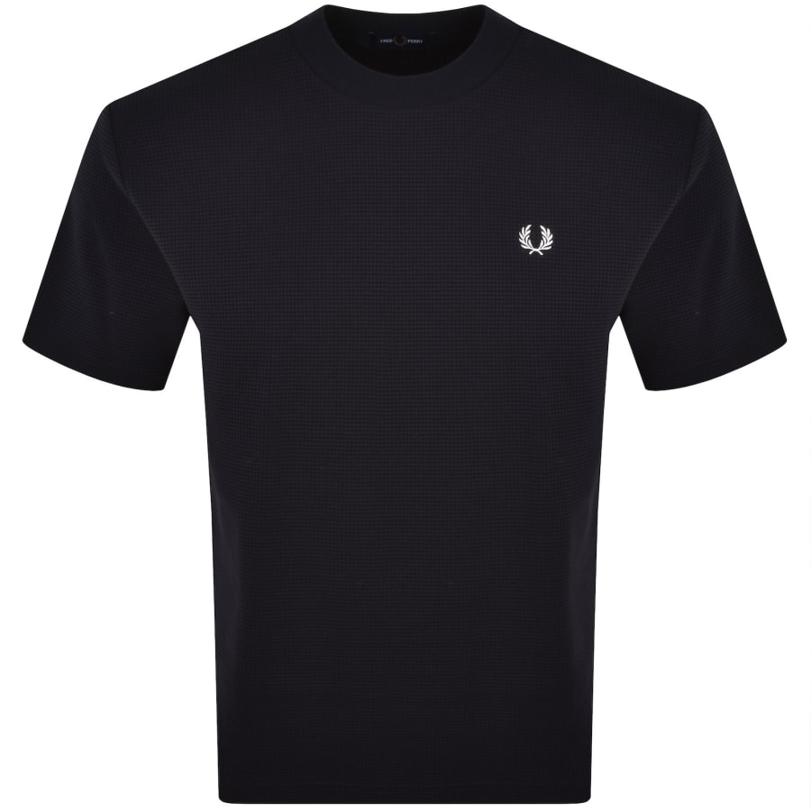 Image number 1 for Fred Perry Waffle T Shirt Navy