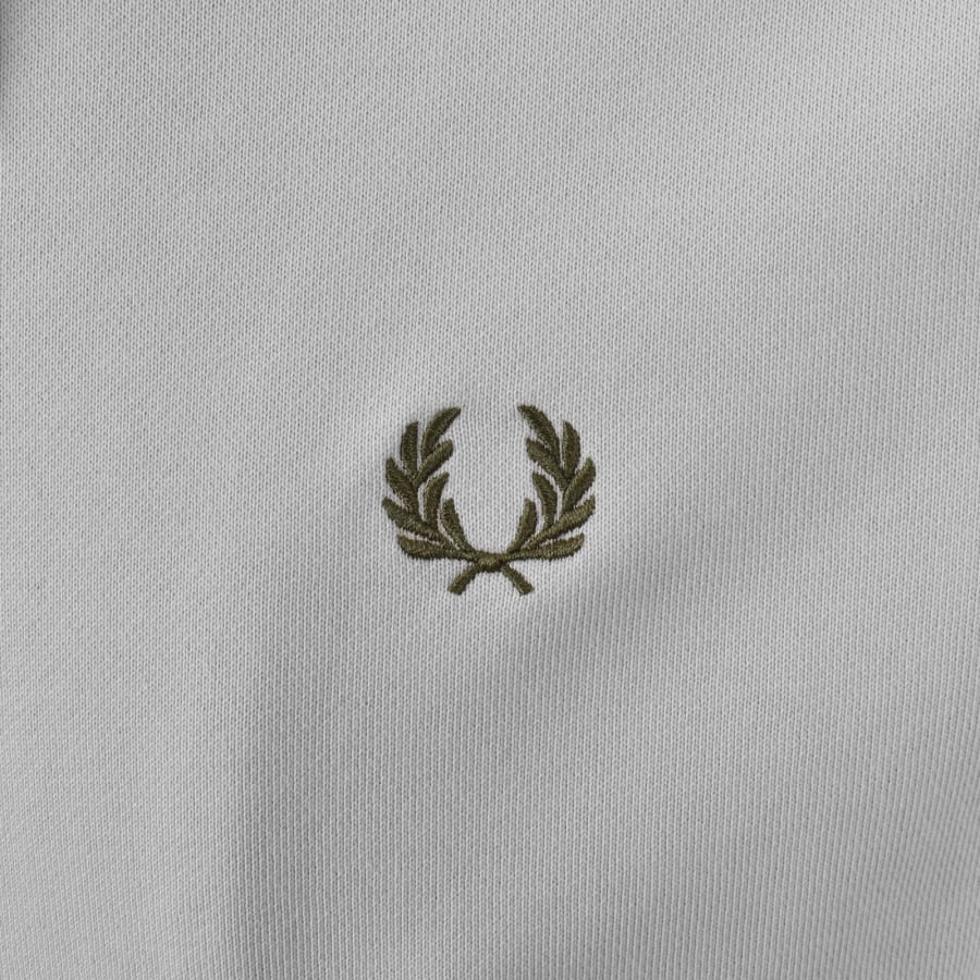 Image number 3 for Fred Perry Full Zip Hoodie Slate Grey