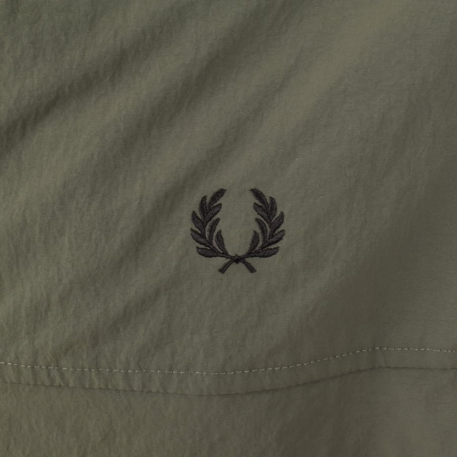 Image number 3 for Fred Perry Boxy Hooded Jacket Green