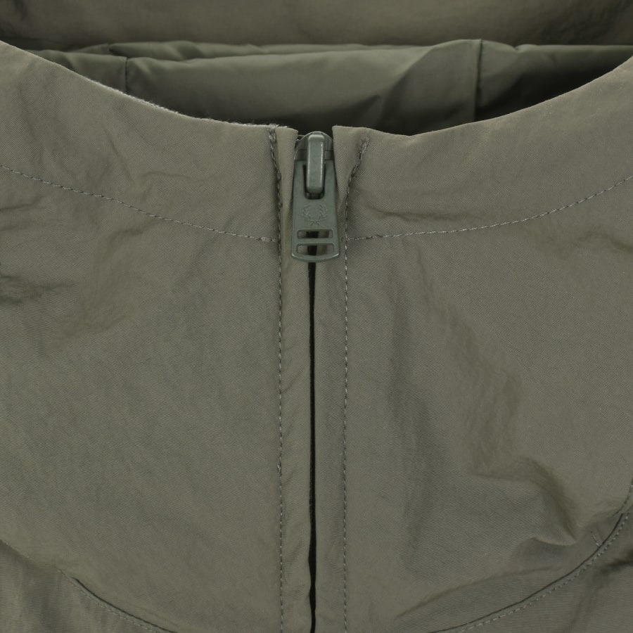Image number 5 for Fred Perry Boxy Hooded Jacket Green
