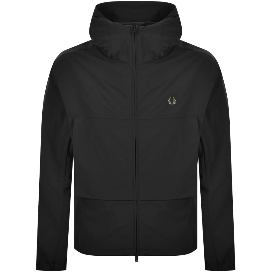 Image number 1 for Fred Perry Boxy Hooded Jacket Black