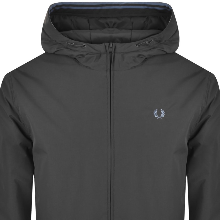 Image number 2 for Fred Perry Brentham Hooded Jacket Grey