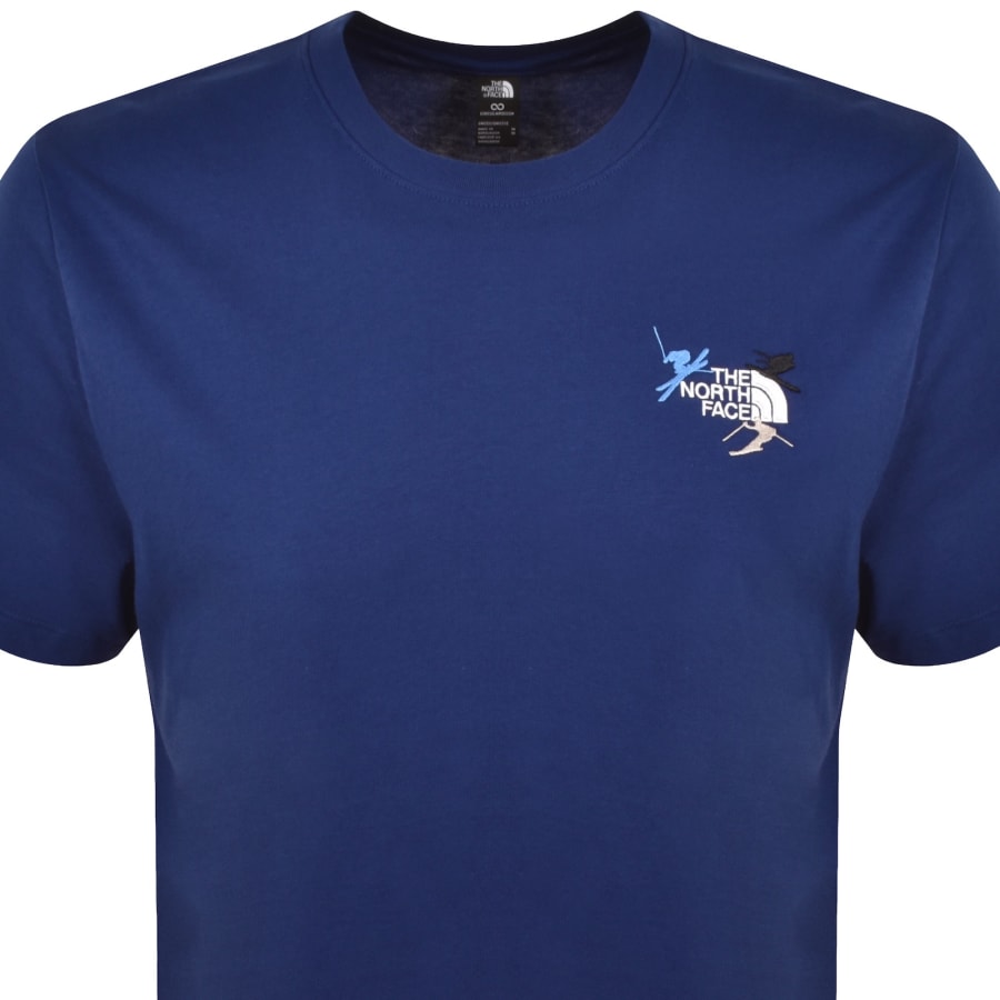 Image number 2 for The North Face Piste Embroidered T Shirt Blue