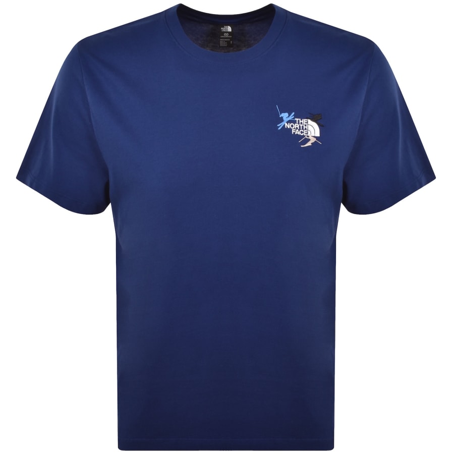 Image number 1 for The North Face Piste Embroidered T Shirt Blue